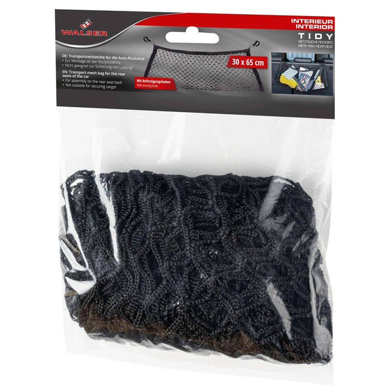 Walser 16522 transport net for rear seat with dimensions of