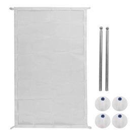 Dog Mesh Gate, Indoor Isolation Gate Portable Safety Foldable Retractable Stair Dog Gate Retractable for for Stairs Pet Gates (White)