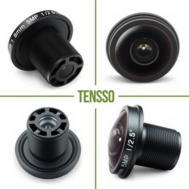 Fisheye Wide Angle Lens for Camera - Tensso 1.8mm IR 5MP 1/25'' M12 Fish Eye View Lense for Ring Cameras Replacement Parts, for CCD, for Surveillance, Security, CCTV and Doorbell Cam