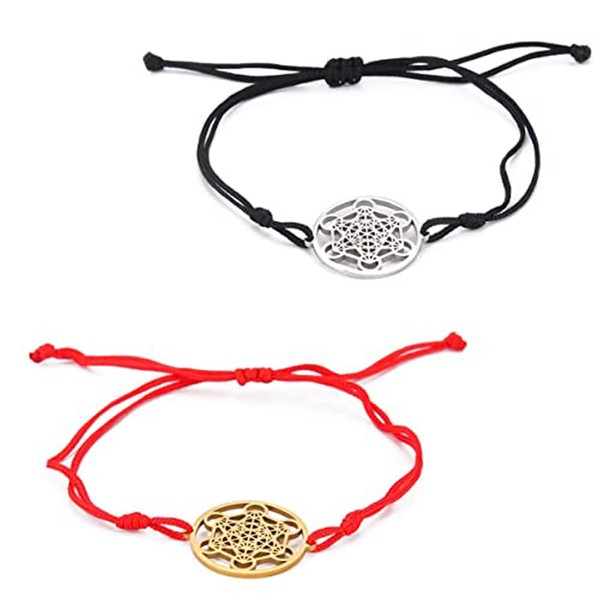 Amaxer Metatrons Cube Bracelet for Women Archangel Metatron Protection Statement