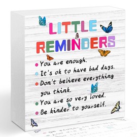 Cidobi Inspiration Saying Wooden Box Sign, Thank You Gifts Wooden Plaque, Funny Office Desk Decor