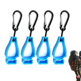 [Roczential] 4 Pcs Glove Holder Glove Clip Holder Work Glove Clip Gloves Towel Anti-lost Clips (Blue)