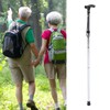 Telescopic Walking Stick Thicken Lightweight Aluminium Alloy Foldable Adjustable Hiking