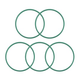 sourcing map 5 Pcs 1.5mm Wide Fluorocum Rubber O Rings Gasket Green