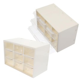 Hohopeti 2pcs Multi-functional Drawer Storage Box Clear Organizer for Jewelry Office Supplies and Sundries Versatile Desktop Container for Home and Office Use