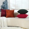 Jeneoo Burgundy Decorative Throw Pillow Covers Soft Chenille Comfy Square
