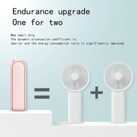 Handheld Mini Fan, Rechargeable Folding Fan with Rechargeable USB Battery Powered, Small Pocket Design for Travel, Summer, Women and Eyelash Girl Gift (1, pink)