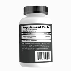 Primal Being Primal Being Grassfed Beef Testes Capsules C Nutrient-Dense Beef Organ Supplement for Men, New Zealand Sourced, 120 Capsules