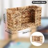 BSTKEY Natural Water Hyacinth Paper Towel Holder, Hand Woven Folded