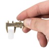 Brown Mini Vernier Calipers,Portable Metal Vernier Caliper Straight Tooth Keychain