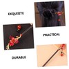 Mikinona Elegant Hair Bun Pin Chinese Wooden Hairpin Dangle Flower