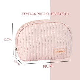 GeorgeX Bolsas de Cosméticos para Mujer, Bolsa de Tocador Neceser Portátil Estuches de Viaje para Maquillaje Viajar Bolsas de Mujer(Rosa)