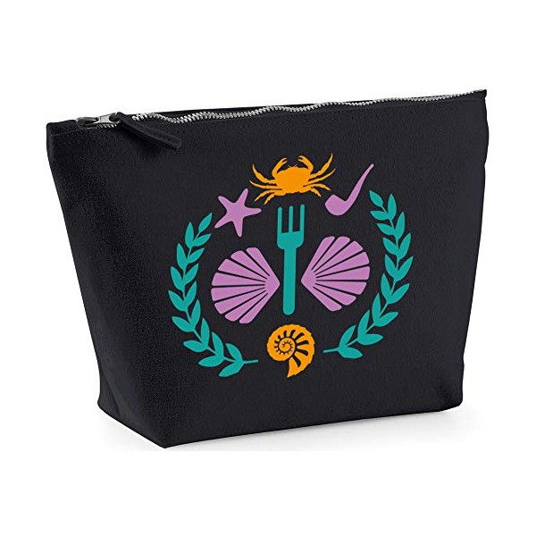 Hippowarehouse Mermaid patch printed make up cosmetic wash bag 18x19x9cm