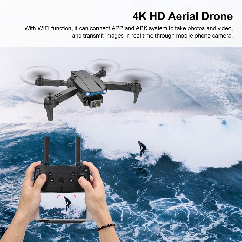 E99 Pro Foldable RC Aircraft with Dual Cameras 6 Axles