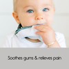 Bazzle Baby Bandana Bib. Teething Bibs with Teether Attached for