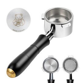 MEION 54mm Bottomless Portafilter with Anodized Aluminum Handle, for Breville Barista Express, Pro, Bambino, BES870XL BES878 BES450 Espresso Naked Portafilter with 18g Basket & Puck Screen