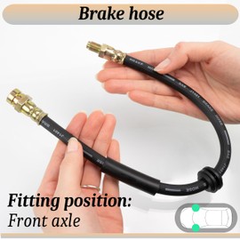 AERZETIX - C71066 - Brake Hose M10x1 - Installation Side Front Axle - Compatible with Peugeot Citroën Fiat Opel Alfa-Romeo - OE numbers 51835425, 4806J9, 55701047, 05 62 275, 13363239