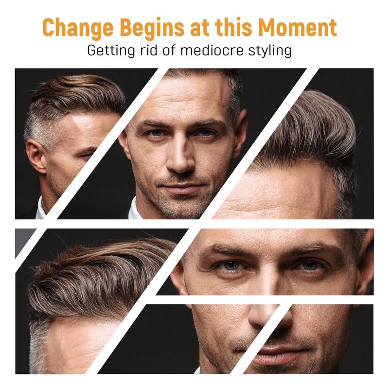 3Pcs Hair Styling Combs Set For Men - Black Barber