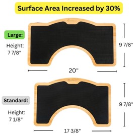 StrongTek Extra Large Squatting Poop Stool for Adults, Wooden Toilet Stool, Anti-Slip Bathroom Step Stool for Kids and Elders, 8 Inch Tall Potty Stool, Sturdy, 350 Lbs Capability, Easy to Install