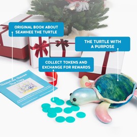Seawhee The Turtle Adventure Learning Set: Stuffed Animals for Teaching and Reinforcing Positive Character Traits to Kids