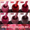 MTSSII Gel Nail Polish Set 6 Colors Burgundy Red Dark