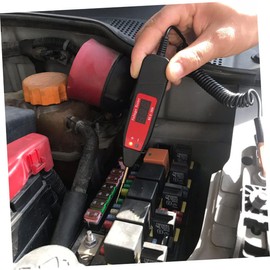 LALAFINA Digital Electric Tester with LCD Display Portable Circuit Tester for Automotive and Household Use Accurate Voltage Testing Tool for Electricians and DIY Enthusiasts