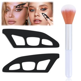 GIVOOBE 2pcs Eyeshadow Tool, Your Charm Best Friend Eyeshadow Assistant, con 1 Pincel de Maquillaje, Herramientas Profesionales de Maquillaje rápido para Ojos para Mujeres y Principiantes