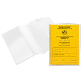 Vaccination Certificate Cover | Protective Cover for Vaccination Card (issued after 2015) | ID Card Holder for International Vaccination Book | B7 Double-Sided and Transparent