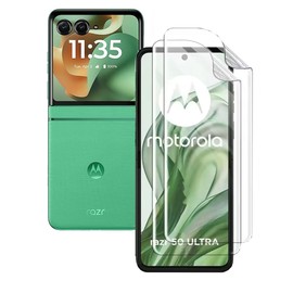 SRSRROP Pack of 3 High Sensitivity Hydrogel Film for Motorola Razr 50/50 Ultra/60/Razr 2024 6.9 inches, Flexible HD Clear, Fingerprint ID Support, Scratch-Resistant, No Bubbles