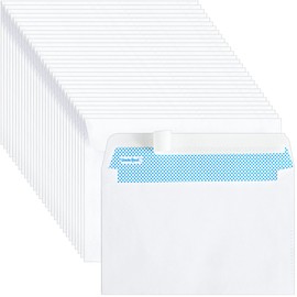 100 C6 Security Self-Seal Envelopes, 162x114mm 90gsm Windowless Design Security Tint Pattern Business Mailing Envelopes for Secure Mailing Invoices Statements C6WH100