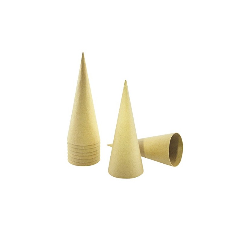 Playbox 20cm Paper Cones (20 Pieces, Brown)