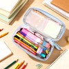 Double Layer Large Big Capacity Pencil Case Pouch Bag with