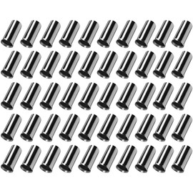 cyclingcolors 50 pieces Bowden cable gear cable end cap end sleeves 4 mm derailleur cable shift rope silver bicycle spare parts