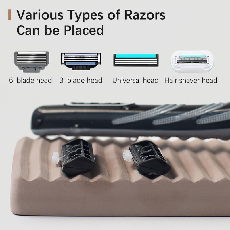 NICITY Diatomite Razor Holder for Shower,Water Absorption Fast Drying Natural