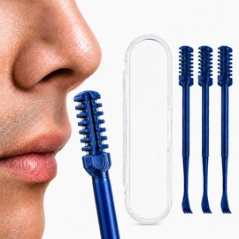 Nose hair groomer, manual nose hair remover, 5th generation, dual 14 blades, 3 pieces, Jin Blue / 코털정리기 수동 코털제거기 5세대 듀얼 14중날, 3개, 진블루