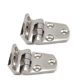 NRC&XRC Heavy Duty Marine Grade 316 Stainless Steel Offset Short Side 2-1/5" x 1-1/2" Casting Hinges (Pair) 3/16" Thinckness for Door, Cabinet of Boat, RVs