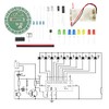 PZMYJB Colourful Voice Control Rotating LED Light DIY Practical Soldering