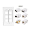 Wall Plate 6 Ports HD Multimedia Interface CAT6 TV F