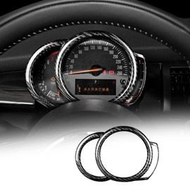KUNGKIC Car Centre Tachometer Frame Sticker Carbon Fibre for Mini Cooper Clubman F54 F55 F56 F57 F60 Countryman 2013 2014 2015 2016 2017 2018 2019 2020 2021 Accessories Decorative