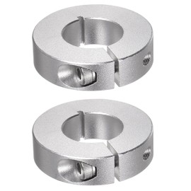 QUARKZMAN 2-Piece Shaft Collar 22 mm Bore Aluminium Alloy Set Screw Split Clamping Ring 45 mm AD 12 mm Width for Wheel Wheelbarrow Axle Gear Units Machine Tool Industrial Anodizing