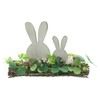 FRANK FLECHTWAREN Easter Decoration Rabbit Couple, Brushwood, Plastic, Dimensions: 30