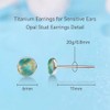 Limerencia G23 Pure Titanium Hypoallergenic Earrings | Minimalist Opal Stud