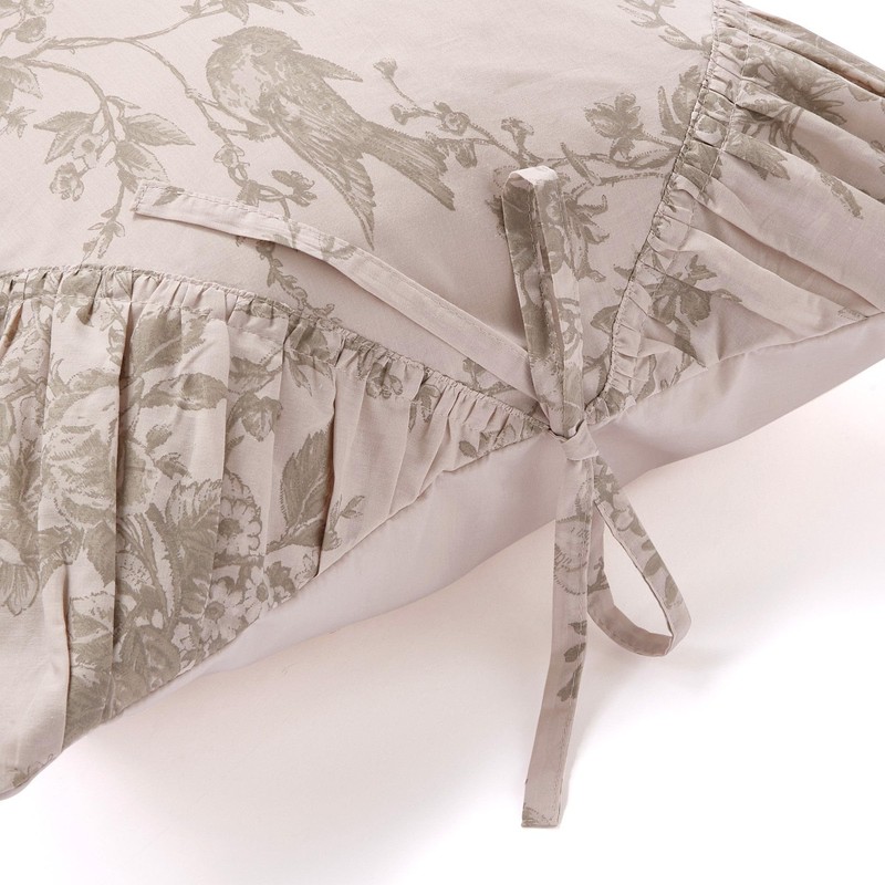 Francfranc Gathers Ribbon Pillow Cover 27.6 x 19.7 inches (70