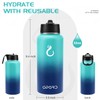 Opard 32oz Insulated Stainless Steel Water Bottle with Handle, Straw