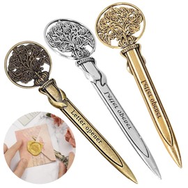 3 Pcs Letter Openers Retro Exquisite Envelope File Opener Letter Openers Sword Metal Envelope Cutter Letter Opener Sword for Ladies Men Retro Exquisite Envelope File Opener Decoration Art Props