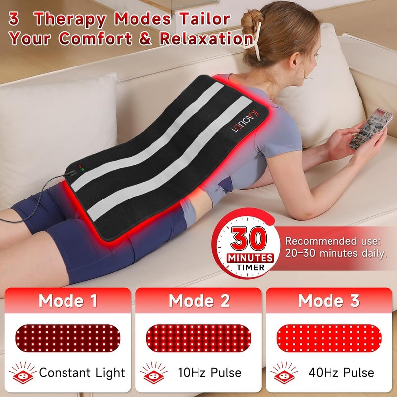 Red Light Therapy Mat for Body, FSA&HSA Red Light Pad,