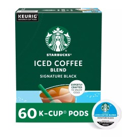 Starbucks 6 Boxes Starbucks Iced Coffee Black Keurig K-Cup Pods, Medium Roast 4 oz /115G