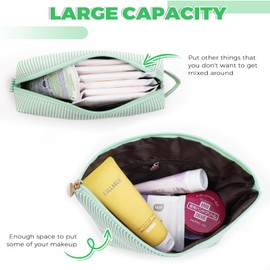 Btffitting Gifts for Girls Teens Kids - Birthday Gift for Daughter Sister Her,Travel Essentials,Teen Girl Essentials,Cute Trendy Stuff Makeup Bag Set Cosmetic Bag - Green,S