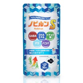 ノビルン S nobirun 子供 受験 勉強 部活 スポーツ 落ち着き 睡眠 サプリ DHA EPA ホスファチジルセリン ビタミン GABA イチョウ葉 バコパ 日本製 120粒