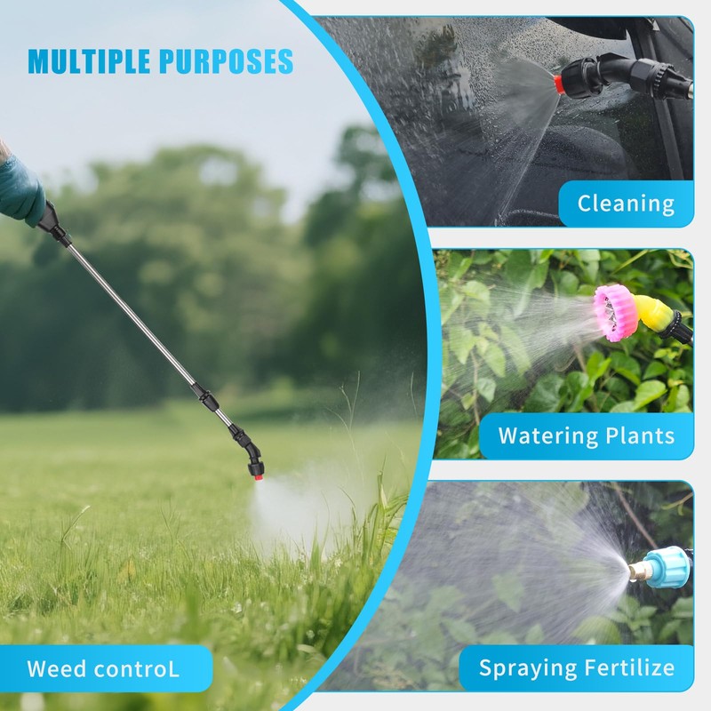 2 Gallon Battery Powered Sprayer, Electric Garden Sprayer, Pump Sprayer